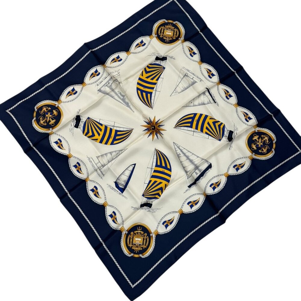 RAH RAH Collection “BOCA Juniors” Nautical Sailboat Scarf - EUC
